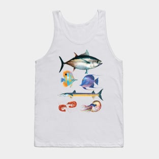 Fish Poster with Tuna Tank Top